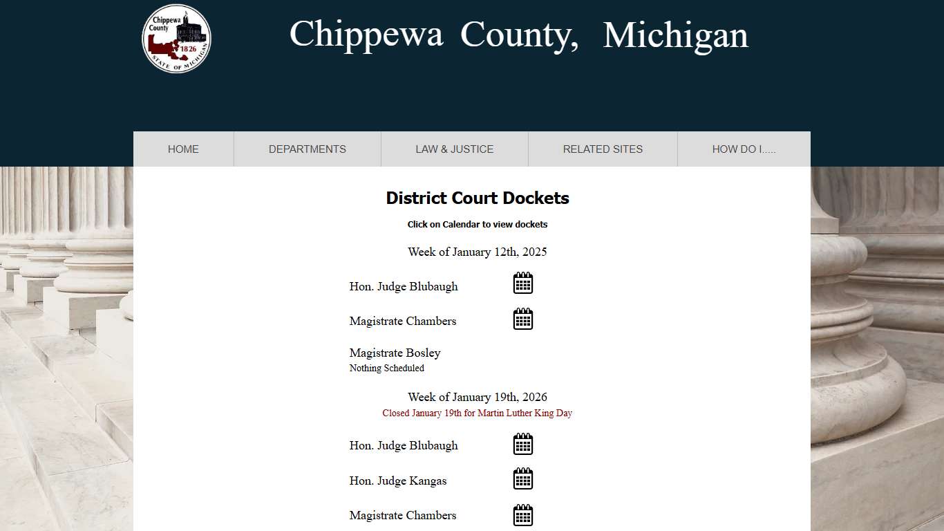 District Court Docket | Chippewa County